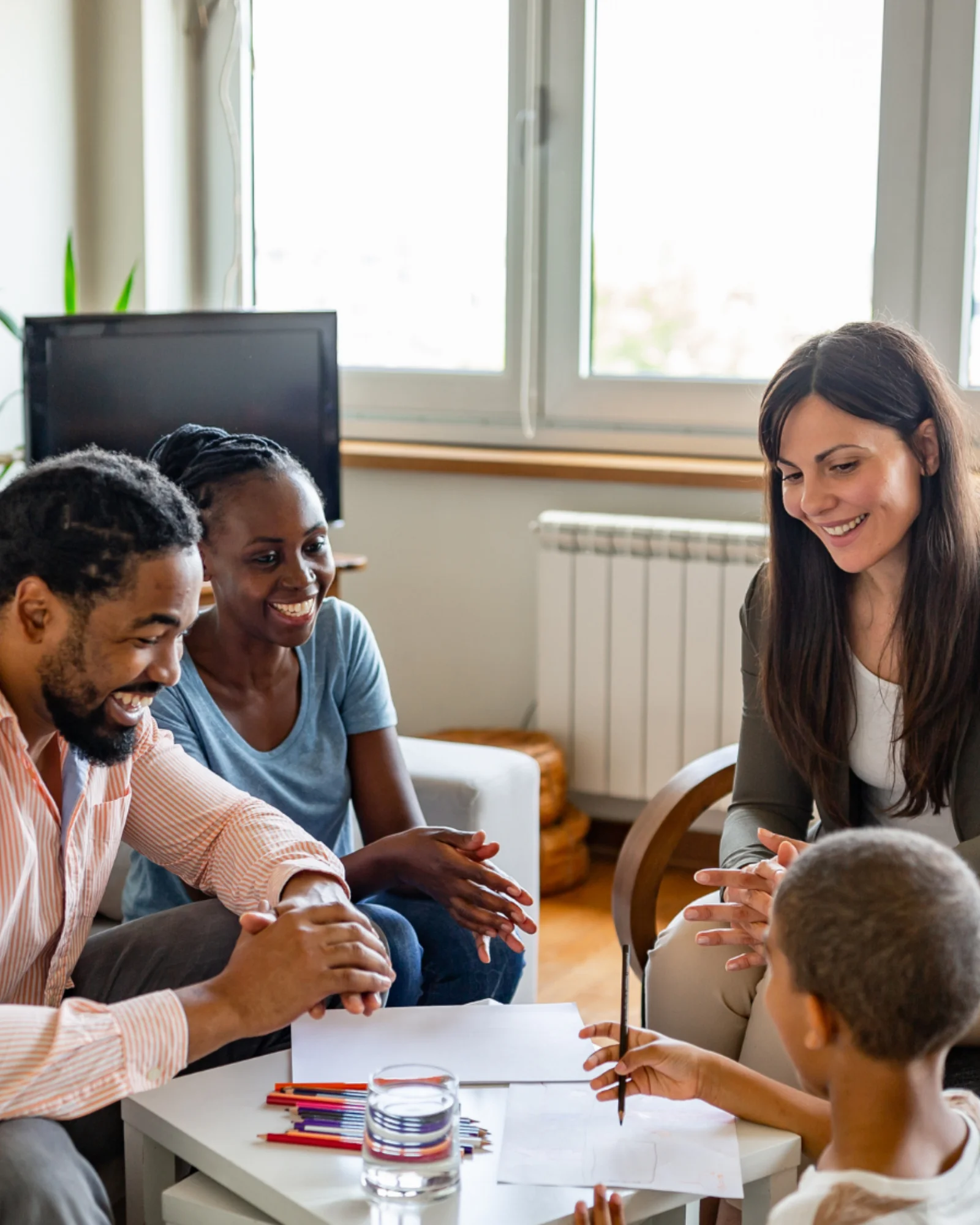 A warm, light-filled space for family-centered evaluation